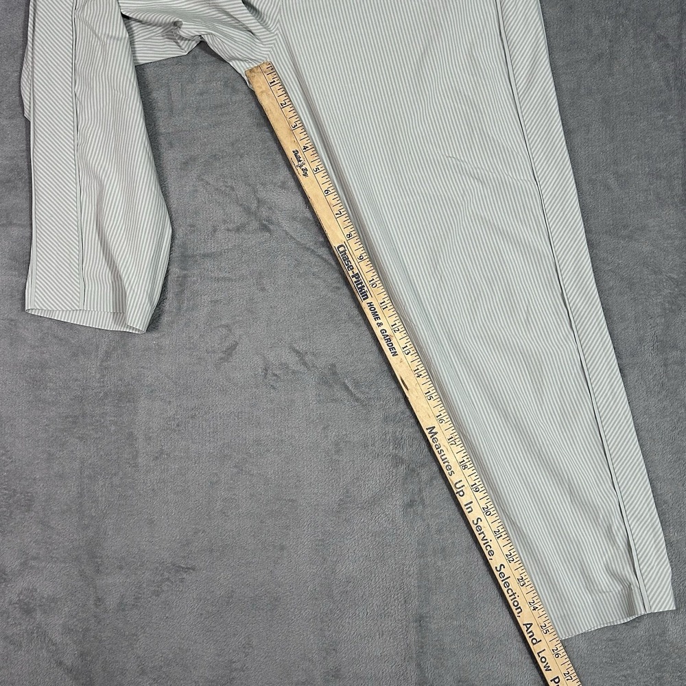 Athleta Womens 8P Striped Pull On Trousers Jogger Pants Gray White Stretch - Picture 5 of 6